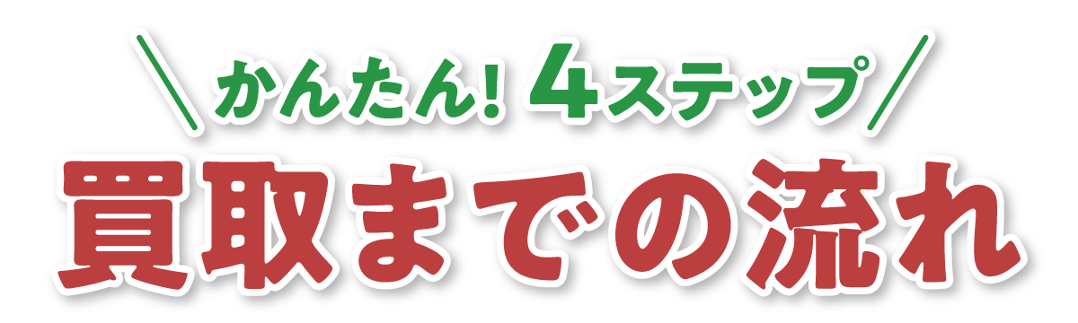 かんたん! 4ステップ買取までの流れ